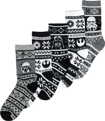 Produktbild von Star Wars Socken für Herren - Schwarz Weiß Männer Sneaker Strümpfe 40-45 (5er Pack) 40-45