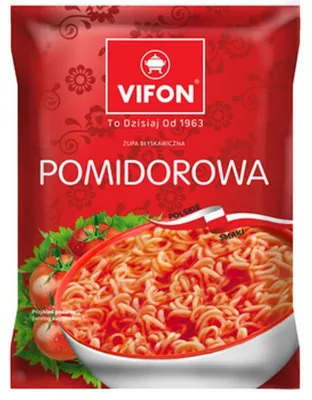 Zdjęcie produktu dla VIFON Zupa błyskawiczna pomidorowa (Polskie Smaki) 65g