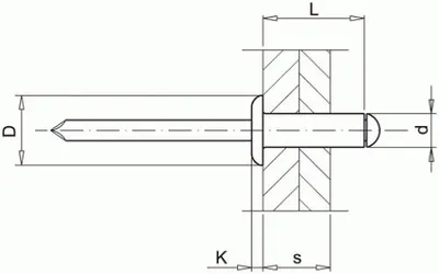 Produktbild von Marcopol Blindnieten Stahl 6x12mm, 20 Stück