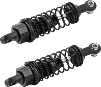 Produktbild von 2 Stück Aluminiumlegierung Stoßdämpfer Dämpfer A580018 Fit für WLtoys A959 1/18 RC CarSchwarz