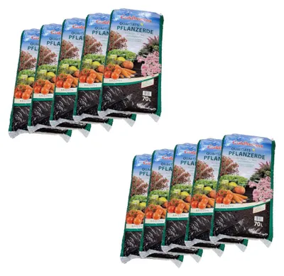 Produktbild von Goldhumus Qualitäts-Pflanzerde 10x70 Liter Hülskamp Erde