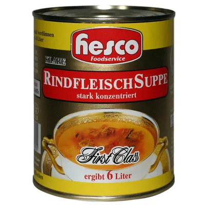 Zdjęcie produktu dla Hesco klarowna zupa wołowa wysokoskoncentrowana bez mięsa 850ml