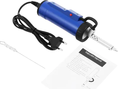 Produktbild von Elektrische Entlötpumpe - 2-in-1 Lötzinnsauger und Lötkolben - 30W Vakuum-Entlötgerät - Starke Saugkraft - Edelstahl