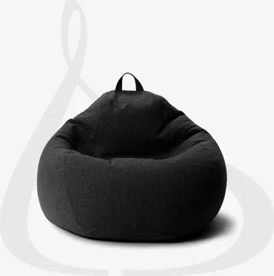 Image de Pouf avec remplissage ECO Puff Fauteuil relax Coussin de sol Bean Bag 90x110x50cm 250L Noir