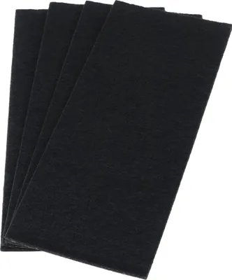 Produktbild von Adsamm® | 4 x selbstklebende Filzplatte | 80x180 mm | Schwarz | rechteckig | 3.5 mm starker Filzzuschnitt in von Adsamm®