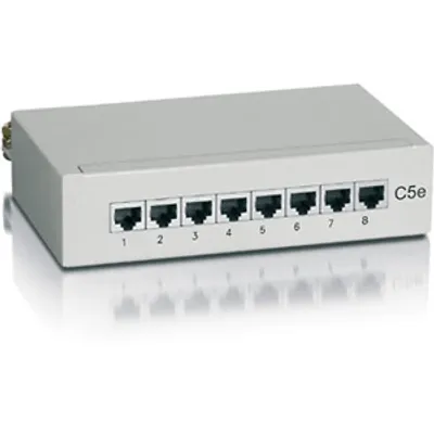 Produktbild von Equip Patchpanel 8x RJ45 Cat5e FTP Desktop hellgrau