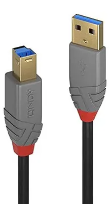 Produktbild von LINDY USB 3.0 Kabel Typ A/B Anthra Line M/M 2m