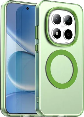 Image de Pour Xiaomi Redmi Note 15 Pro 5G Candy Design Magsafe TPU Protection Housse Verte