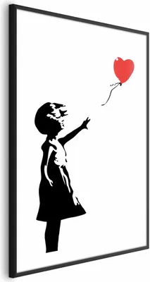 Produktbild von Posterpapier Poster - Girl with a Balloon 29.7x42 cm Streetart i-C-0128-ao-a