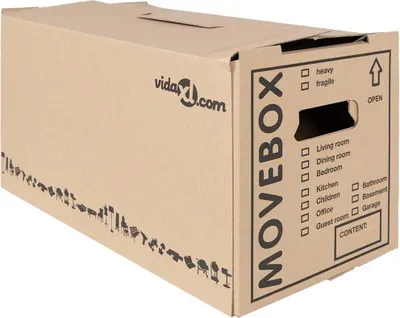 Image de Boîte de Déménagement 20 pcs Naturel 59 x 31,5 x 31,5 cm Carton
