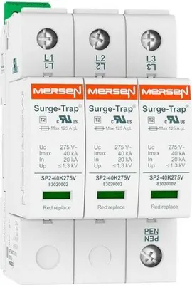 Immagine prodotto di Mersen Ü-ABLEITER T2 275V 3P +FM (STPT2-40K275V-3PM)