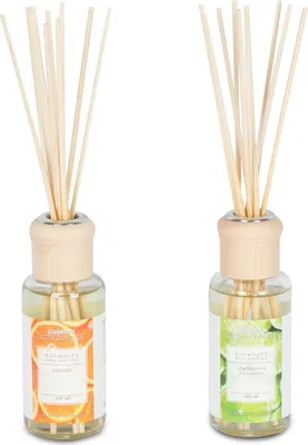 Produktbild von 2er Set Raumduft 100ml Lemongras Orange Lufterfrischer Stäbchen Duft