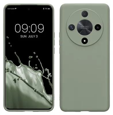 Produktbild von kwmobile Handyhülle für HONOR Magic6 Lite / X9b Hülle - TPU Case - Kabelloses Laden - Schutzhülle Cover in Graugrün