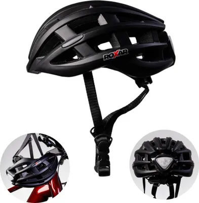 Image de ROXAR STREET casque vélo ville / route noir mat avec lumière intégrée M