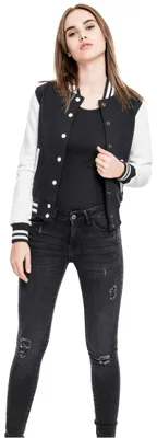 Zdjęcie produktu dla Urban Classics Damska 2-kolorowa bluza dresowa College, Kolor:blk/wht, Rozmiar:XL