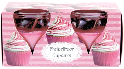 Image de Bougie parfumée "Creation" - Pack de 2 bougies Cupcake aux airelles rouges