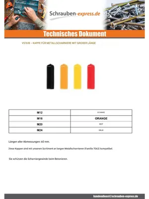 Produktbild von Kappe Für Haken Metalle M12 Schwarz