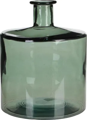 Obrázek produktu pro Slídové ozdoby Skleněná láhev Guan - V26 x Ø21 cm - Recyklované sklo - Zelená