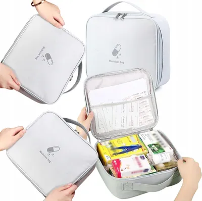Immagine prodotto di Kit di pronto soccorso da viaggio - Kit di pronto soccorso medico - Organizzazione - In viaggio - Emergenza - Compatto - Qualità