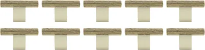 Produktbild von Natural Goods Berlin Möbelgriff WAAGE, Möbelknopf, Schrankgriff, Knauf für Schublade und Tür, Gold, 10 Stück
