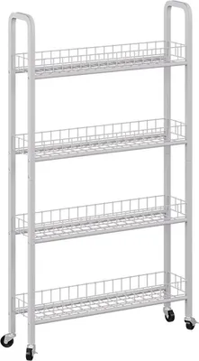 Produktbild von Rollregal Vicco Rolivo Weiß 58 x 15 cm mit 4 Fächern, Model 58303