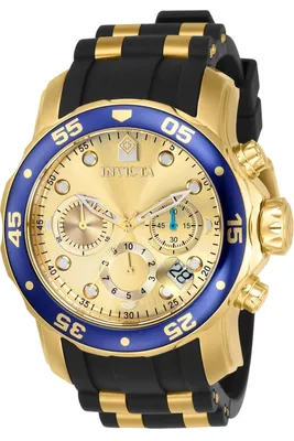 Obrázek produktu pro Invicta Pro Diver 17881 Pánské Hodinky - Quartz Hnutí - Nerezová Ocel se Zlatým Ciferníkem - 48 mm