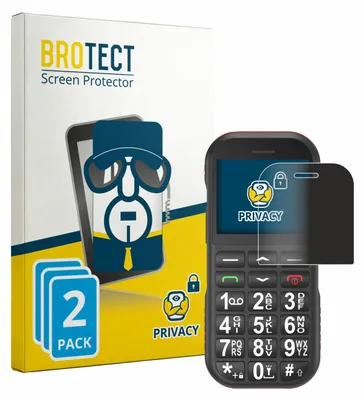 Produktbild von 2x BROTECT Sichtschutzfolie für Ufferson Seniorenhandy Anti-Spy Privacy Sichtschutz Blickschutz Folie Blaulicht-Schutz