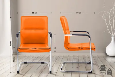 Produktbild von Besucherstuhl Seattle orange