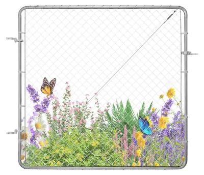 Zdjęcie produktu dla Brama ogrodzeniowa regulowana, siatkowa - 183x178 cm - stal ocynkowana