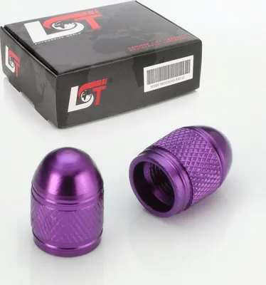 Produktbild von 2X Ventilkappe Reifenventil Ventil Kappe Patrone Lila Für Pkw Lkw Motorrad Quad