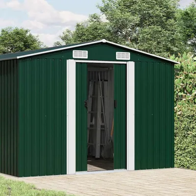 Obrázek produktu pro vidaXL Zahradní přístřešek zelený 257x990x181 cm Pozinkovaná ocel