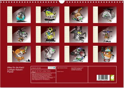Produktbild von Alles für die Katz! Lustiger Katzen-Planer (Wandkalender 2026 DIN A3 quer), CALVENDO Monatskalender