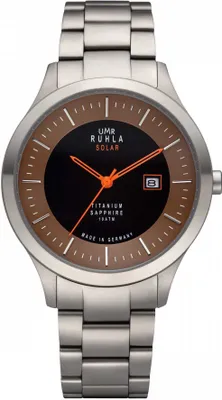 Produktbild von UMR Ruhla 95951M Herrenuhr Solar Titan 41 mm Saphir 10 ATM Braun