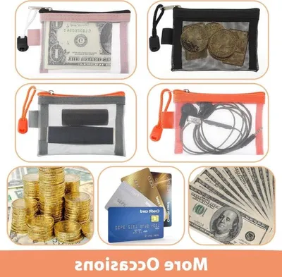 Set von 5 Mini Mesh Taschen mit Reißverschluss, 10,5 x 7,5 cm, ideal für Kosmetik, Reiseaccessoires und Organisation kleiner