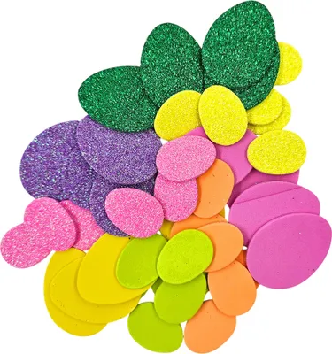 Produktbild von AUFKLEBER ostereier aus Schaumstoff mit Glitter - 40 Stück