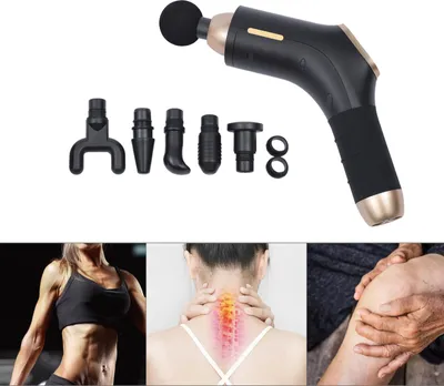 Produktbild von Massagepistolen Faszienpistole Vibration Massagegerät für Rücken Nacken Muskel Entspannung 6 Köpfe