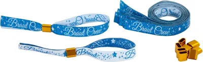 Produktbild von Oblique Unique JGA Armbänder Set 1x Braut - 9x Braut Crew Junggesellinnenabschied Hen Party blau weiß
