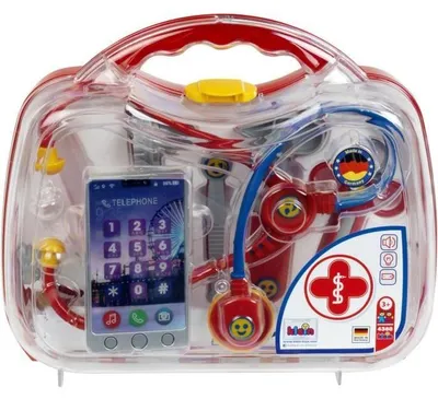 Immagine prodotto di Doctor's kit with smartphone and electronic thermometer - KLEIN - 4368 - Unisex - 3 years - Red