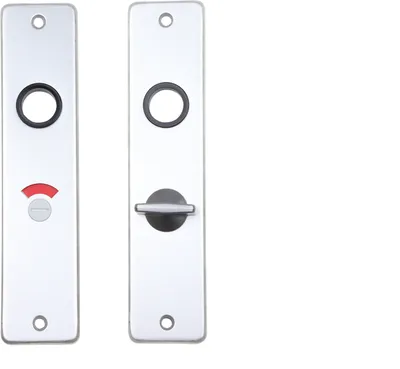 Produktbild von WC-Türbeschlag Aluminium Kurzschild 55/8 - pro Set