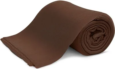 Produktbild von KiGATEX Polar-Fleecedecke ca. 130x160 cm ca. 420g pflegeleicht mit Zierstichrand und Antipilling Farbe schoko
