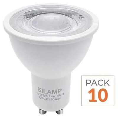 Produktbild von 10er-Pack – Dimmbare LED-Glühbirne GU10, 8 W, 220 V, SMD2835, PAR16, 60° – Neutralweiß 4000 K – 5500 K