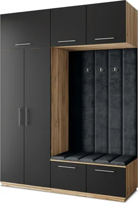 Produktbild von Masseno Garderobe-Set REMA 180/240/60 cm Modern Garderobenschrank Eiche Wotan