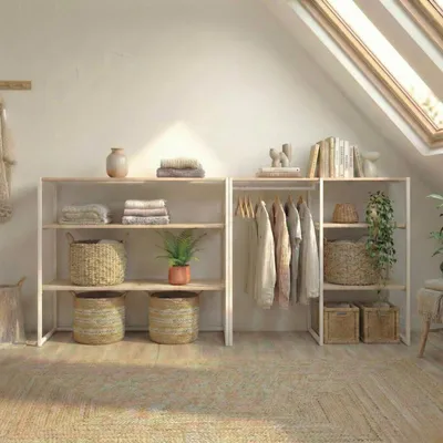Immagine prodotto di Set di 2 appendiabiti modulari da soffitta 200x85cm KADRA
