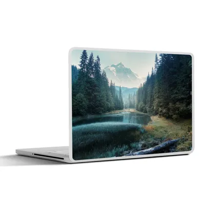 Produktbild von MuchoWow® Laptop Aufkleber Sticker Cover Wald - Gras - Berge - Bäume - Natur 30x21 cm - Sticker für Laptop - Selbstklebend