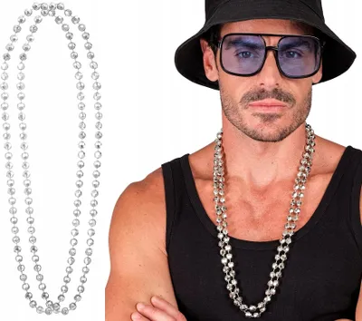 Produktbild von Set Halsketten Disco Beads 80er Party Karneval Disko Beads 2tlg.