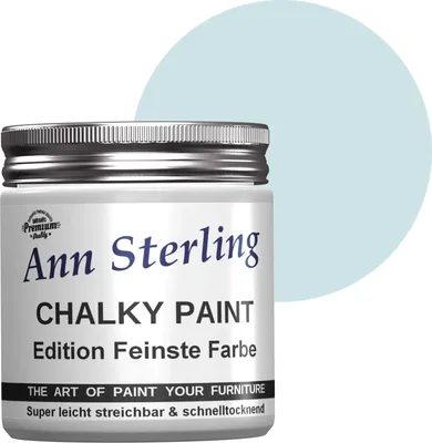 Produktbild von Ann Sterling Kreidefarbe Shabby Chic Farbe: 250ml. Lack Chalky Paint - Pastellblau