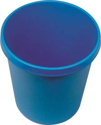 Produktbild von Papierkorb rund 18l blau Packung mit 15 Stück