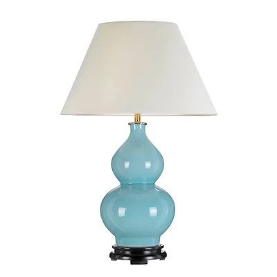 Obrázok produktu pre Stolná lampa Elstead Harbin E27 svetlo modrá sivá biela