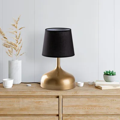 Produktbild von Opviq, Hochwertige Tischlampe, Gold & Schwarz, 31 x 31 x 50 cm | IP20