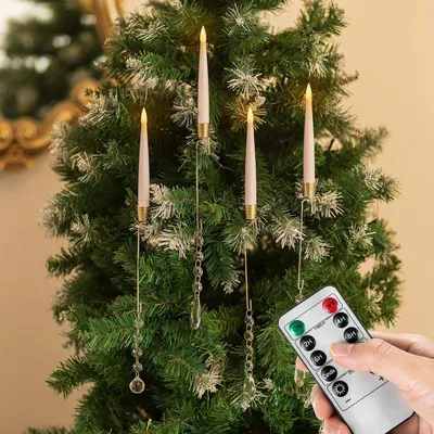 Produktbild von Kabellose LED-Kerzen für den Weihnachtsbaum Set 10 Stück Festlich